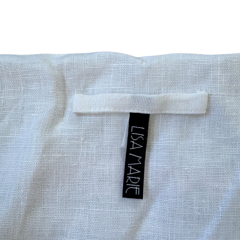 Lisa Marie Fernandez Ric Rac Linen Dress White Pink - Picture 3 of 8